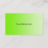 Carte De Visite SEULEMENT dégradés de COULEUR - vert néon (Dos)