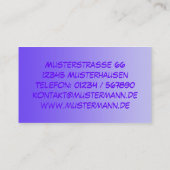 Carte De Visite SEULEMENT dégradés de COULEUR - violet (Dos)