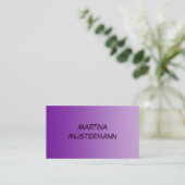 Carte De Visite SEULEMENT gradients de COULEUR - pourpre (Debout devant)