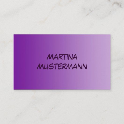 Carte De Visite SEULEMENT gradients de COULEUR - pourpre (Devant)