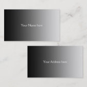 Carte De Visite Seules les dégradés de couleur - gris noir (Devant / Derrière)