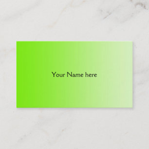 Carte De Visite Seules Pentes de COULEUR - vert néon