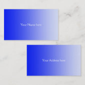 Carte De Visite SEULS dégradés de COULEUR - bleu royal (Devant / Derrière)