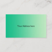 Carte De Visite SEULS gradients de COULEUR - vert océan (Dos)
