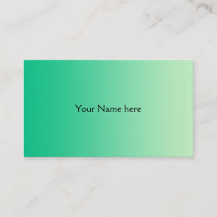 Carte De Visite SEULS gradients de COULEUR - vert océan