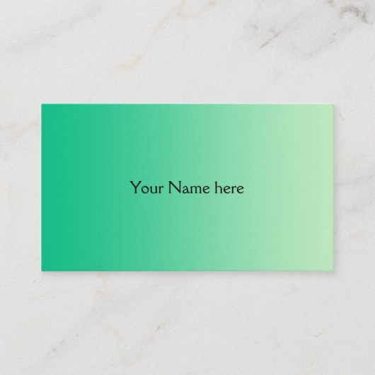 Carte De Visite SEULS gradients de COULEUR - vert océan (Devant)