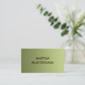 Carte De Visite SEULS gradients de COULEUR - vert olive (Debout devant)