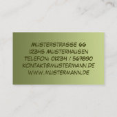 Carte De Visite SEULS gradients de COULEUR - vert olive (Dos)