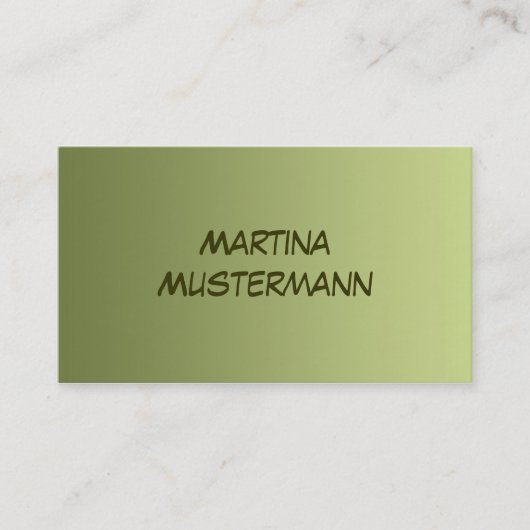 Carte De Visite SEULS gradients de COULEUR - vert olive (Devant)