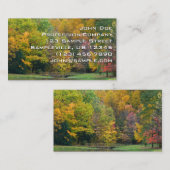 Carte De Visite Seven Springs Fall Bridge II Autumn Paysage (Devant / Derrière)