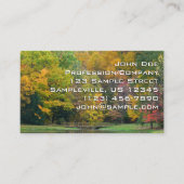 Carte De Visite Seven Springs Fall Bridge II Autumn Paysage (Devant)
