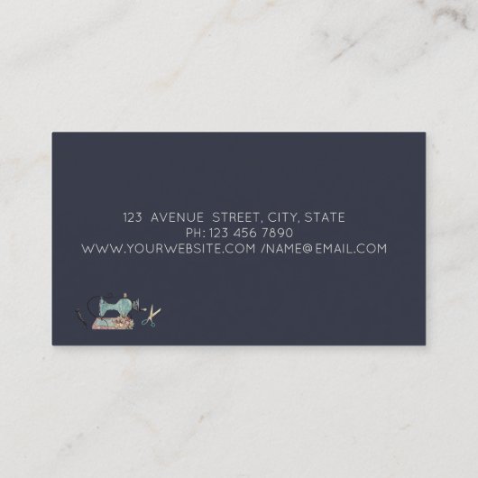 Carte De Visite Sewing Machine Scissors Seamstress or Tailor (Dos)