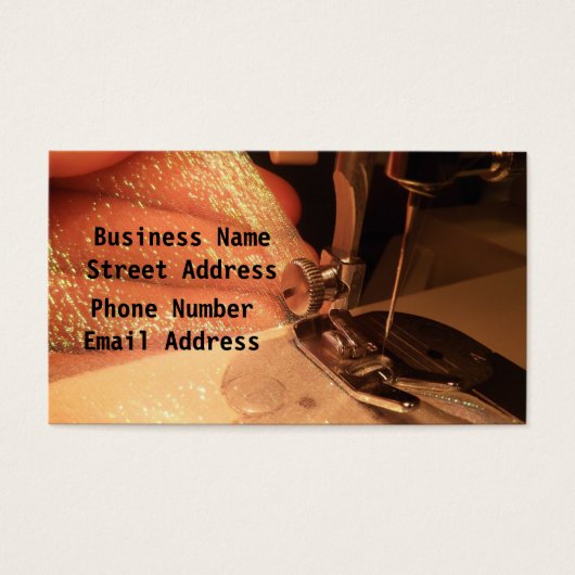 Carte de visite Sewing With Care (Devant)