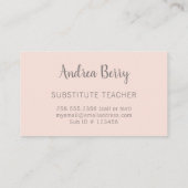Carte De Visite Shabby Chic Floral Professionnel (Dos)