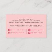 Carte De Visite Shabby Chic Roses & Rustique Bois Blush Rose Flora (Dos)