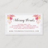 Carte De Visite Shabby Chic Roses & Rustique Bois Blush Rose Flora (Dos)