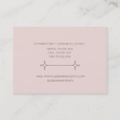 Carte De Visite Shabby Rustique Pays Chic Burlap Blush Floral (Dos)