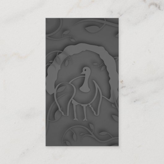 Carte De Visite Shadow Turkey Noir (Devant)