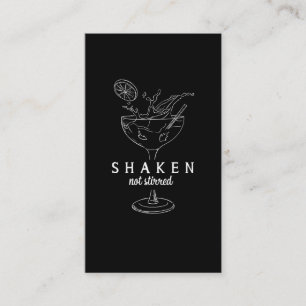 Carte De Visite Shaken Martinis Boire Alcool Drôle Bartender