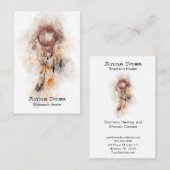 Carte De Visite *~* Shaman Sacré, attrapeur de rêves chamanique tr (Devant / Derrière)