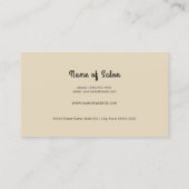 Carte De Visite Shampooing de femme rétro de beauté longs cheveux  (Dos)