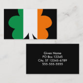 Carte De Visite Shamrock à trois couleurs (Devant / Derrière)