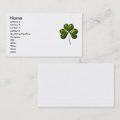 Carte De Visite Shamrock chanceux 1 (Devant / Derrière)