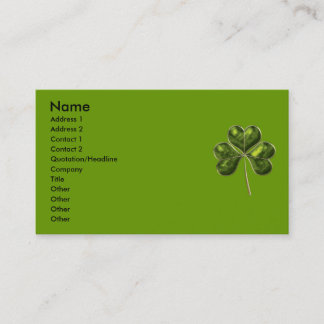 Carte De Visite Shamrock chanceux 1A