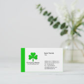 Carte De Visite Shamrock de bord - vert (Debout devant)