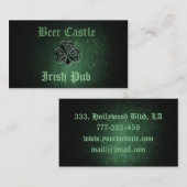 Carte De Visite Shamrock de classe professionnelle (Devant / Derrière)