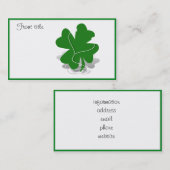 Carte De Visite Shamrock de la Saint-Patrick - Honneur (Devant / Derrière)