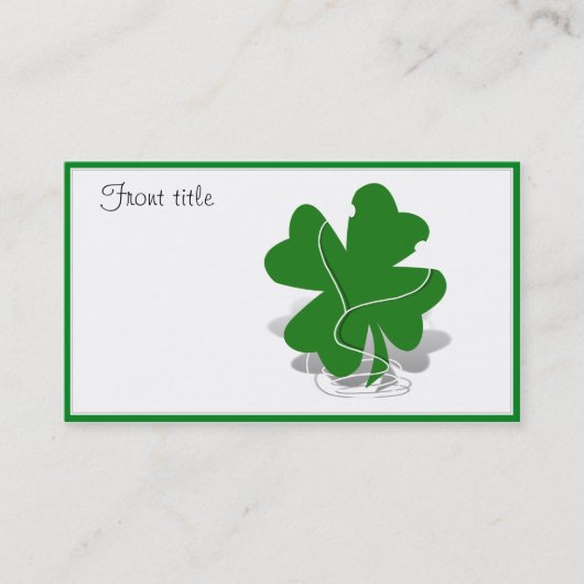Carte De Visite Shamrock de la Saint-Patrick - Honneur (Devant)