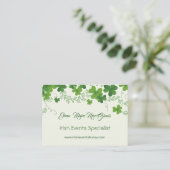 Carte De Visite Shamrock irlandais (trèfle) (Debout devant)
