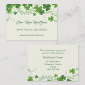 Carte De Visite Shamrock irlandais (trèfle) (Devant / Derrière)