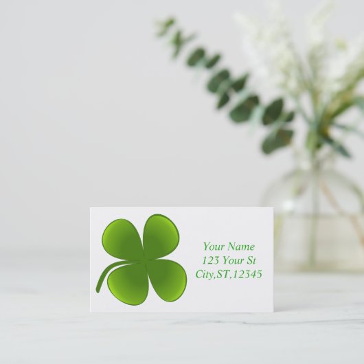Carte De Visite Shamrocks de la Saint Patrick Thunder_Cove (Debout devant)