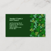 Carte De Visite Shamrocks verts irlandais chanceux faits sur (Dos)