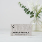 Carte De Visite Shears Seamstress | Tissu (Debout devant)