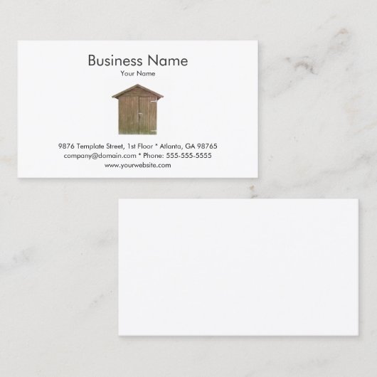 Carte de visite Shed (Devant / Derrière)