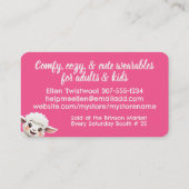 Carte De Visite Sheep bicycle crochet knitting knitter handspun (Dos)