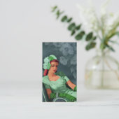 Carte De Visite Sheila - les années 1940 même l'usage en vert et (Debout devant)