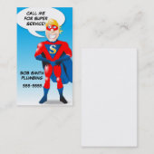 Carte de visite Shell - verticale de superhéros (Devant / Derrière)