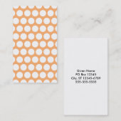 Carte De Visite Sherbet Orange et Points Blancs (Devant / Derrière)
