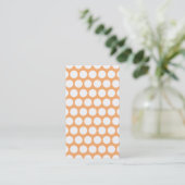 Carte De Visite Sherbet Orange et Points Blancs (Debout devant)