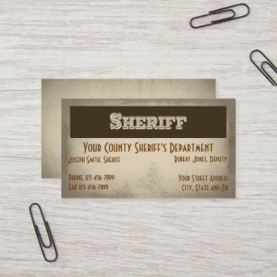 Carte de visite shérif