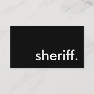 Carte De Visite shérif.