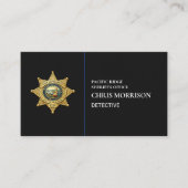 Carte De Visite Sheriff Thin Blue Line Exécution des lois (Devant)