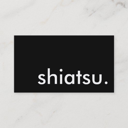 Carte De Visite shiatsu. (couleur personnalisable) (Devant)