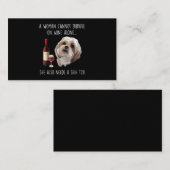 Carte De Visite Shih Tzu | A Woman Can't Survive On Wine Alone (Devant / Derrière)