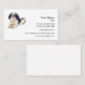 Carte De Visite Shih Tzu Thème Pet Care (Devant / Derrière)