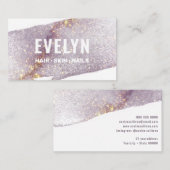 Carte de visite Shimmer couleur or violet (Devant / Derrière)